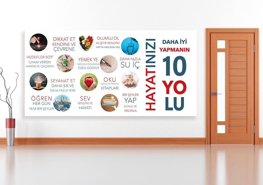 Hayatınızı Daha İyi Yapmanın 10 Yolu Okul Afişi