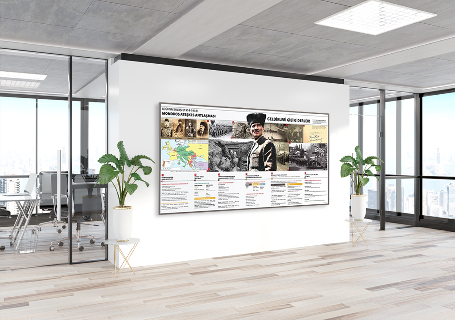  1. Dünya Savaşı Mondros Ateşkes antlaşması Okul Posteri