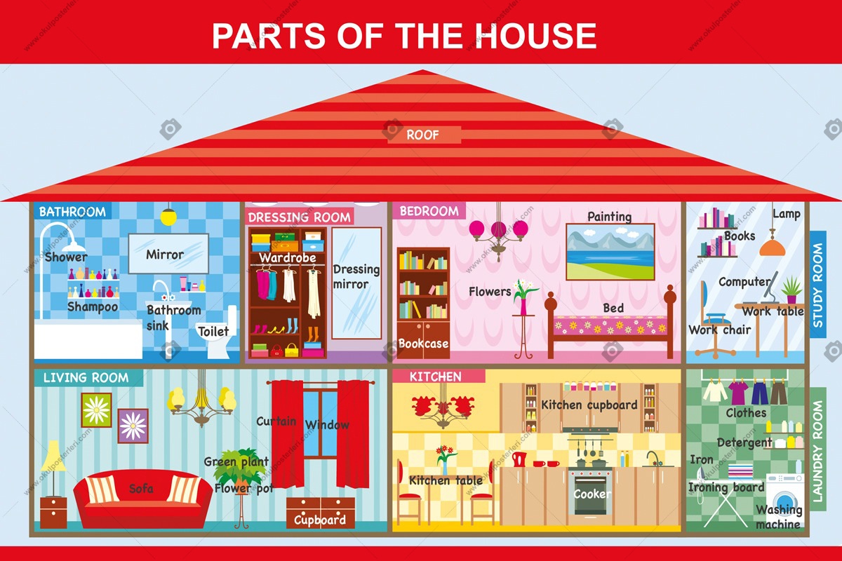 Parts Of The House Okul Afişi