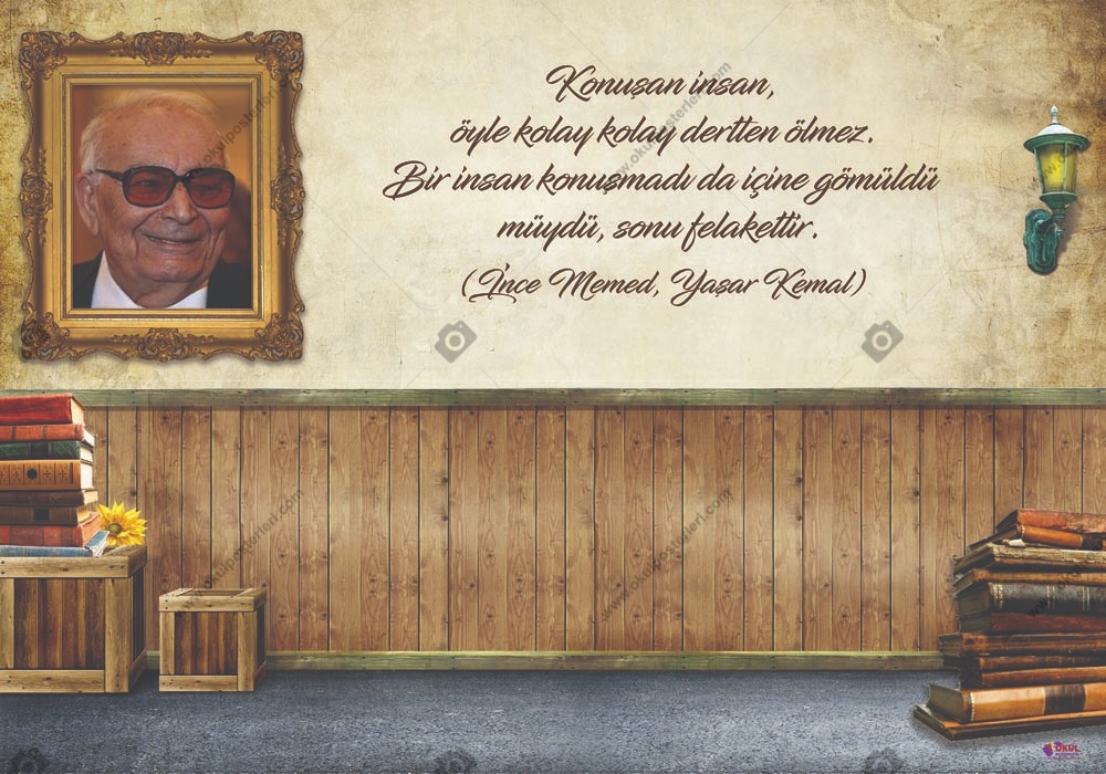 Yaşar Kemal Edebiyat Posteri