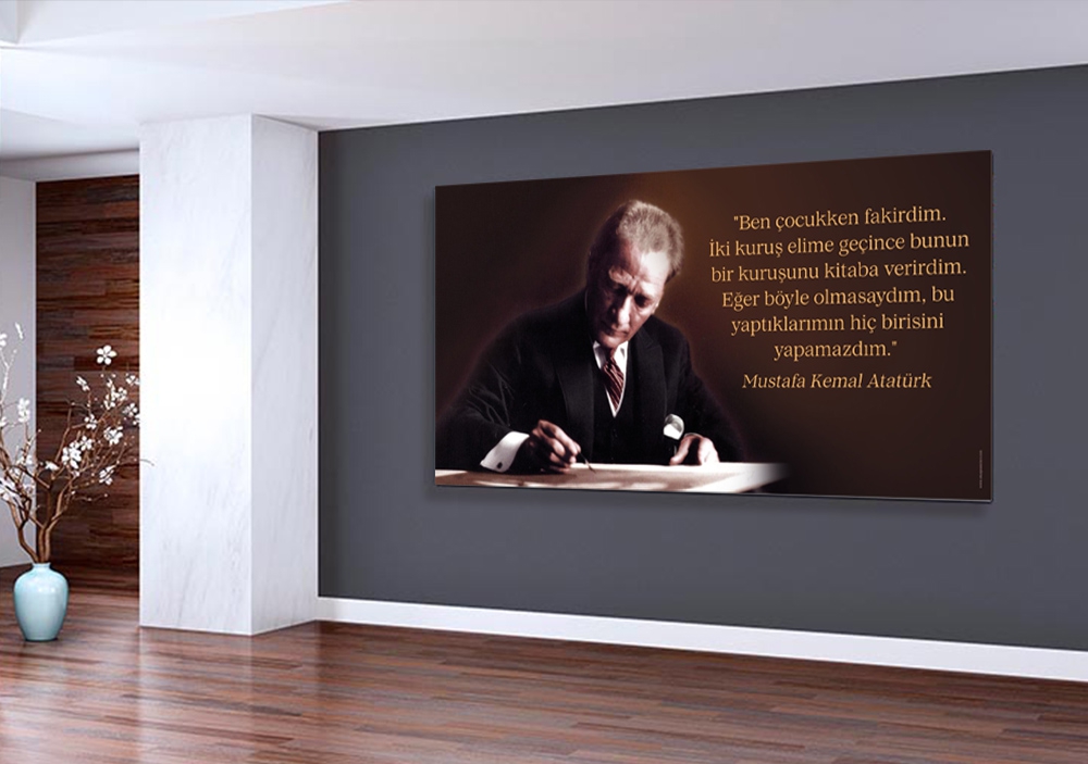 Atatürk ve Kitap Posteri