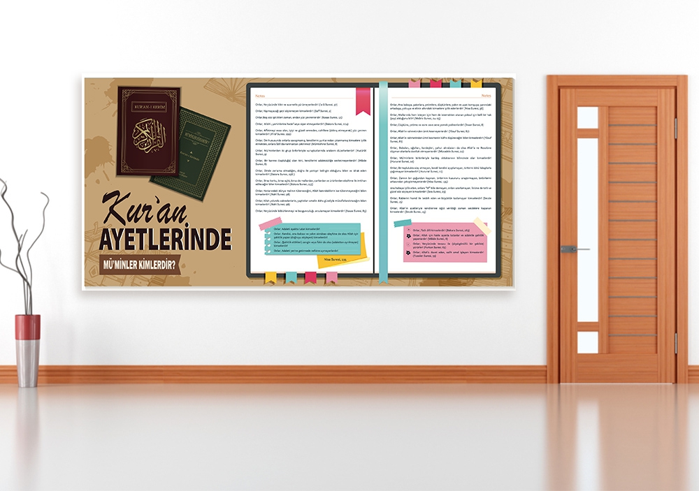 Kuran Ayetlerinde Müminler Okul Afişi