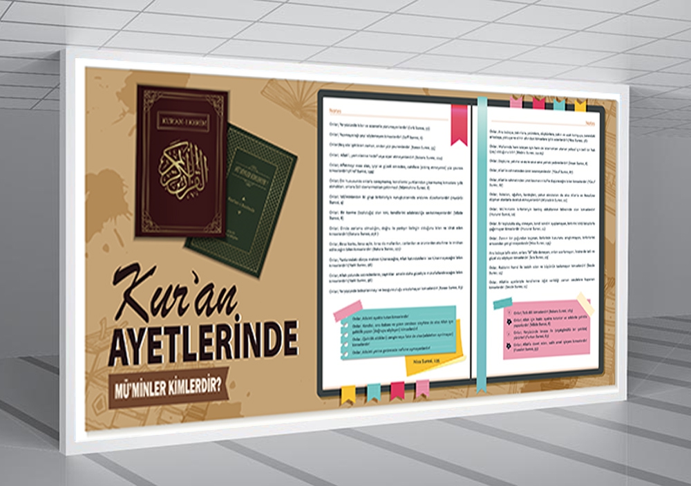 Kuran Ayetlerinde Müminler Okul Afişi