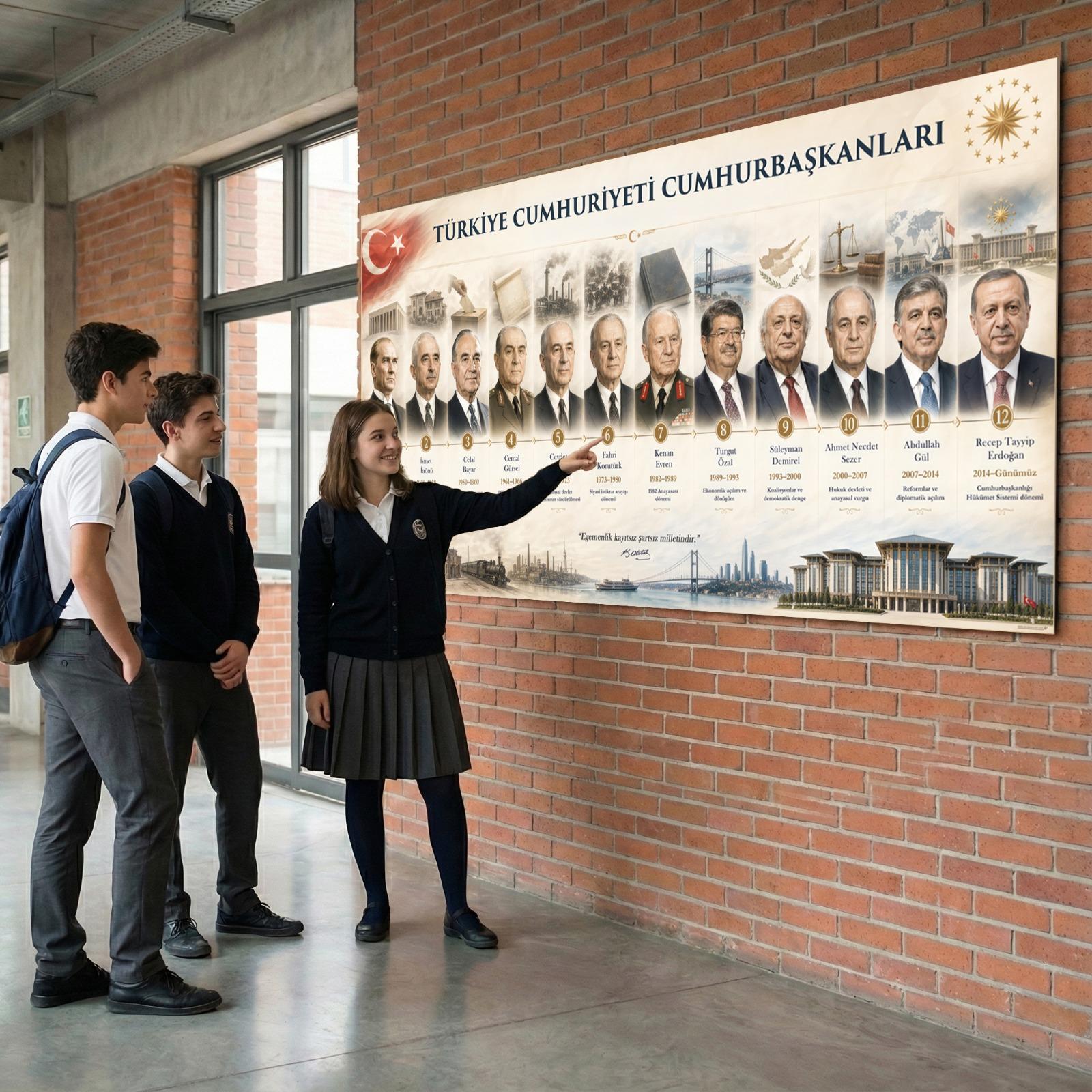 Türkiye Cumhuriyeti Cumhurbaşkanları Kronoloji Posteri