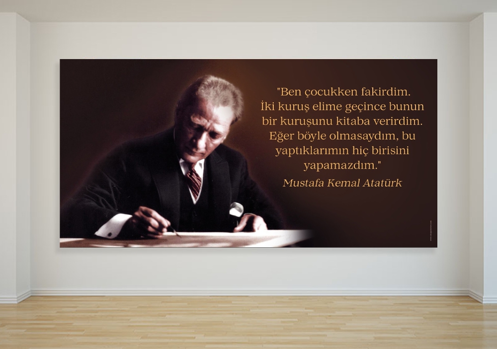 Atatürk ve Kitap Posteri