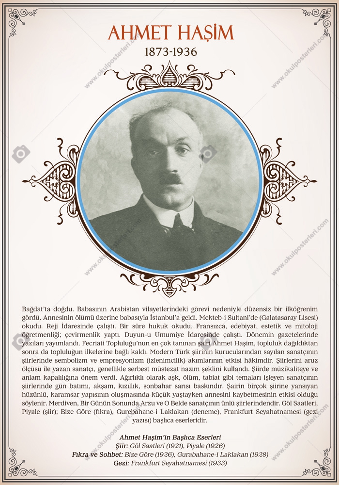 Ahmet Haşim Edebiyat Posteri