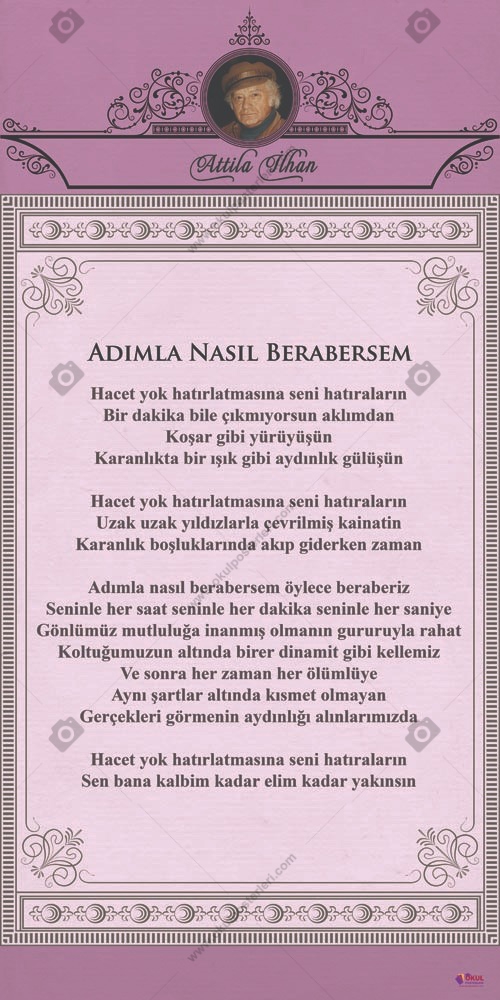 Attila İlhan - Adımla Nasıl Berabersem Edebiyat Posteri 