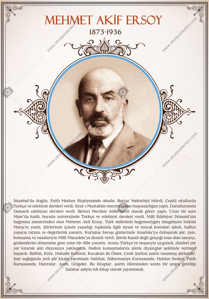 Mehmet Akif Ersoy Edebiyat Posteri