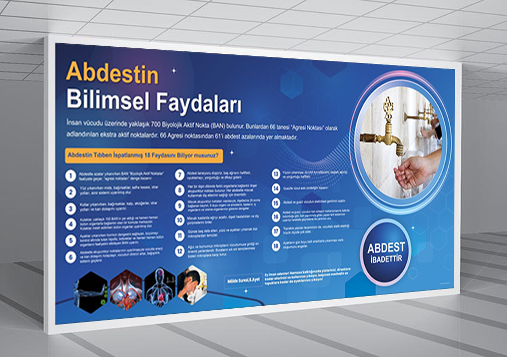 Abdestin Bilimsel Faydaları Okul Posteri