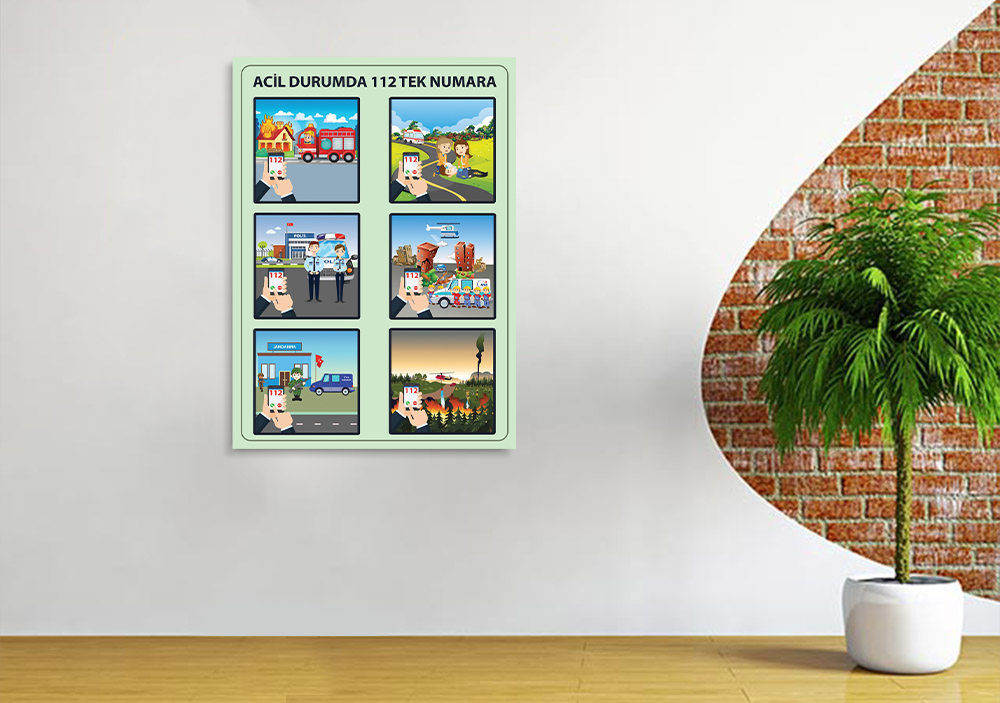 Acil Durum 112 Okul Posteri