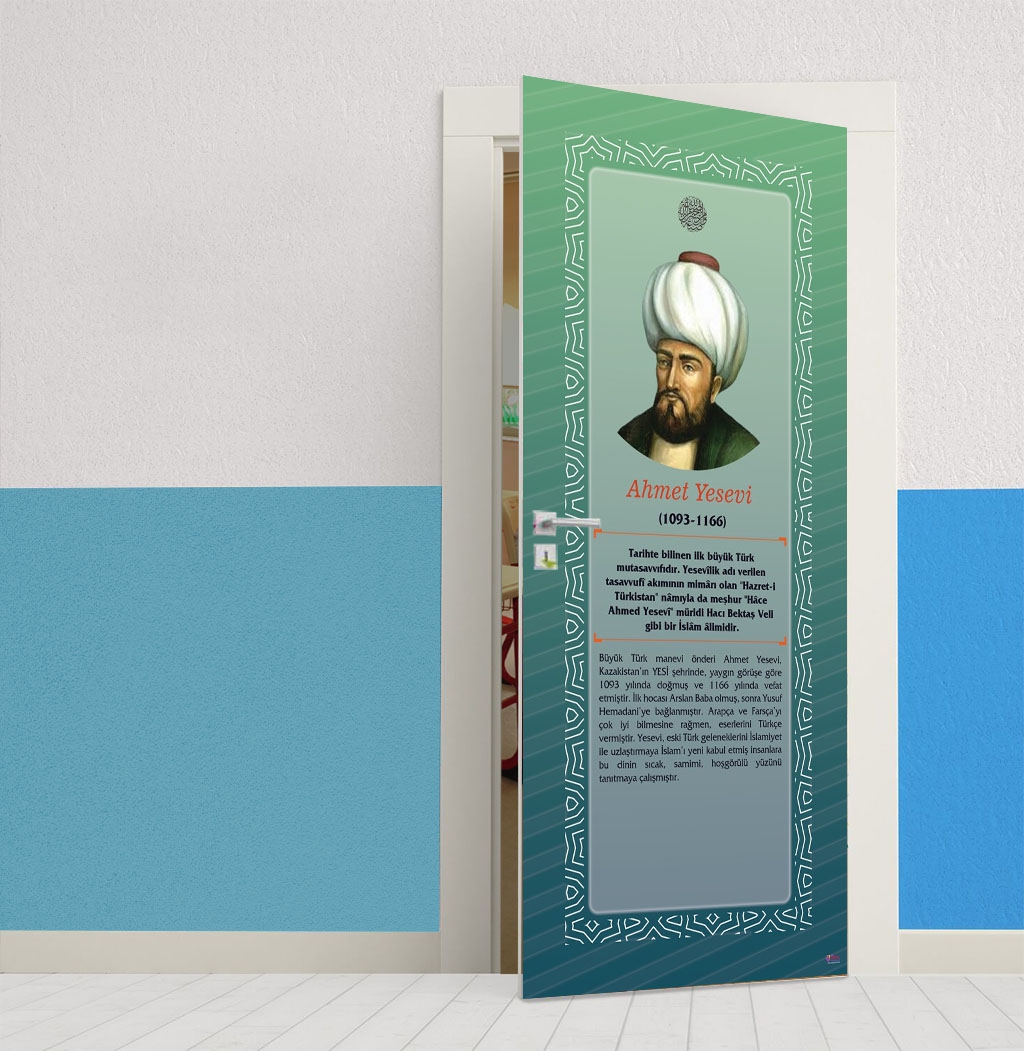 Ahmet Yesevi Müslüman Bilim Adamı Kapı Giydirme