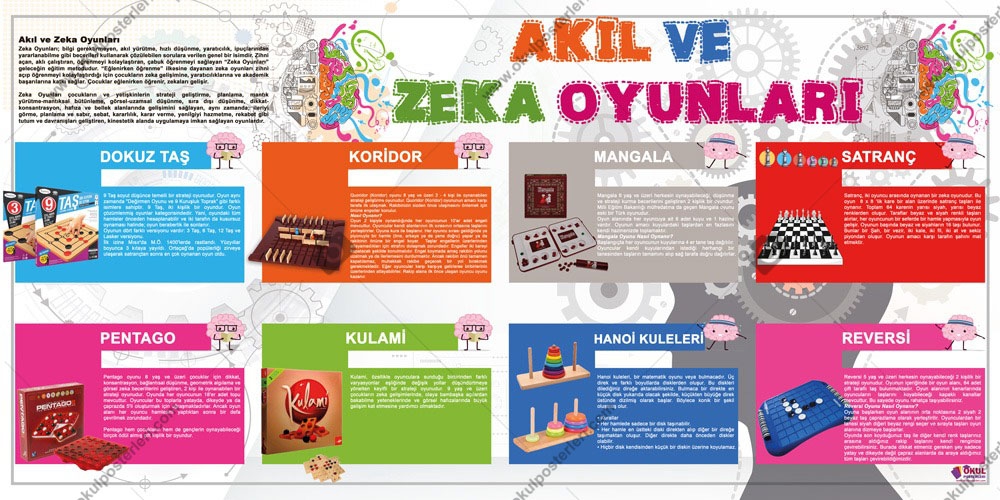 Akıl ve Zeka Oyunları Okul Posteri 5