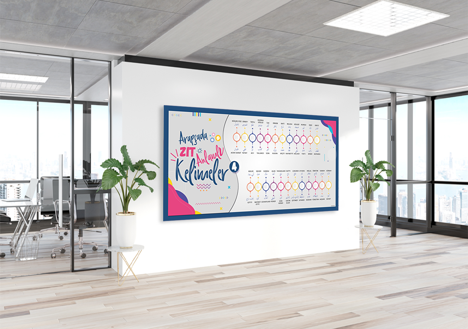 Arapça Zıt Anlamlı Kelimeler Posteri-4