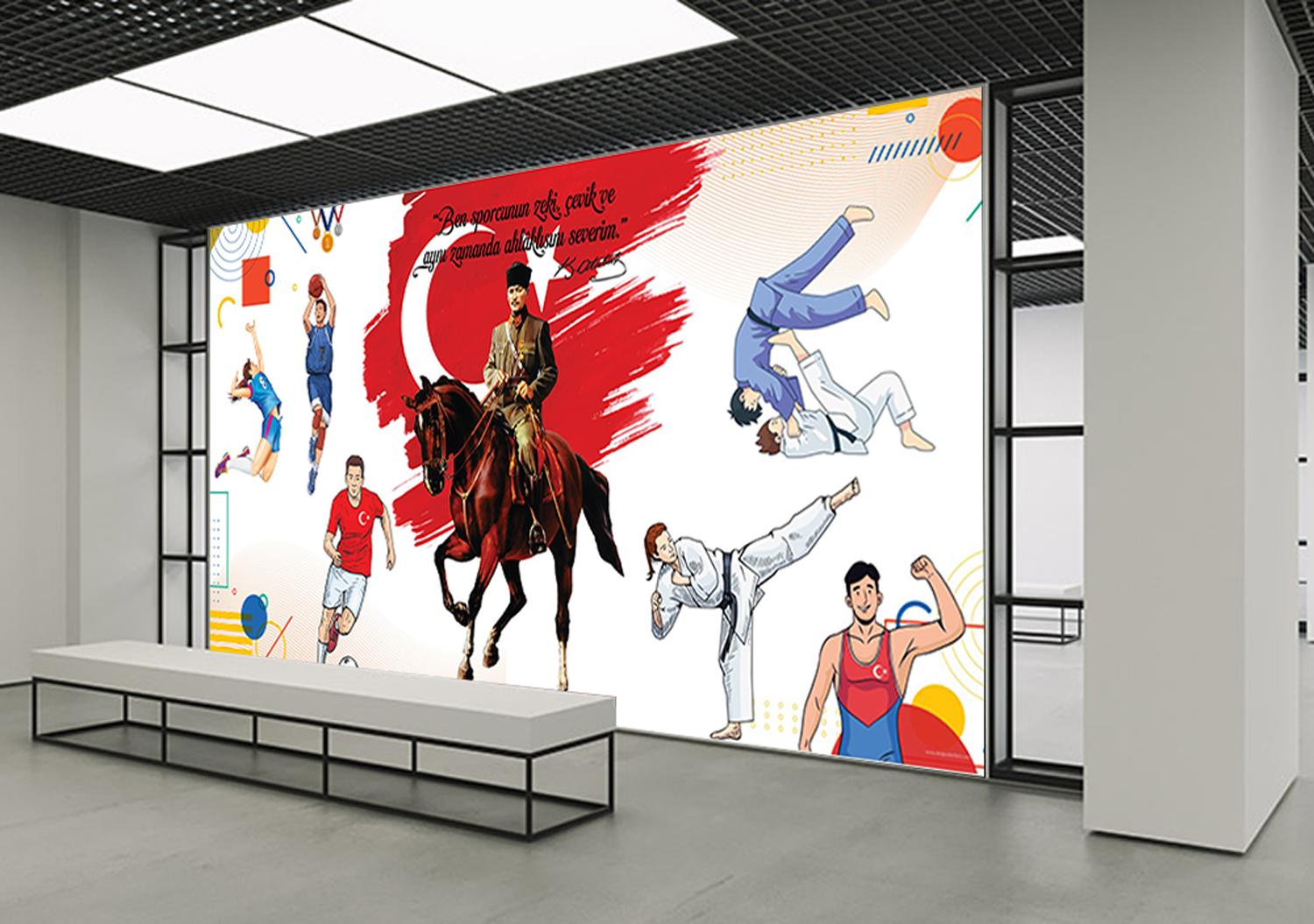 Atatürk ve Spor Okul Posteri 4