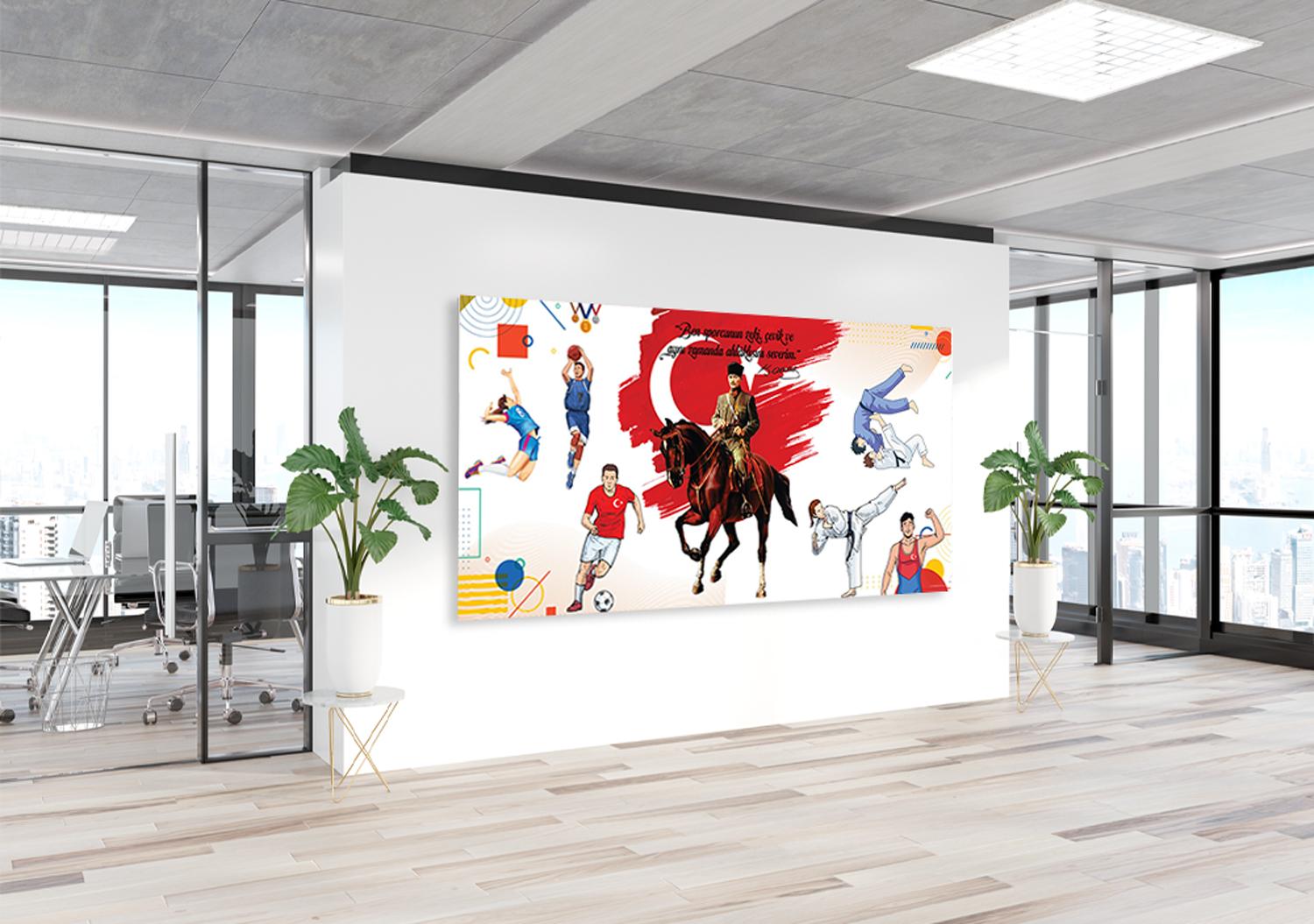Atatürk ve Spor Okul Posteri 4