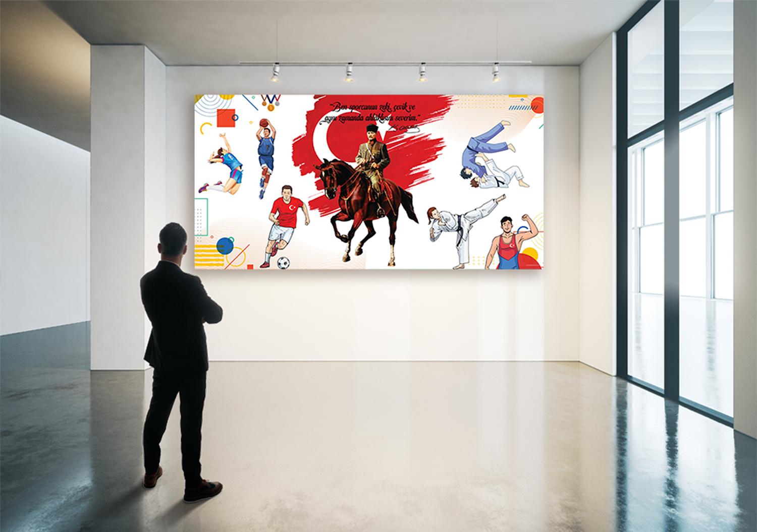 Atatürk ve Spor Okul Posteri 4
