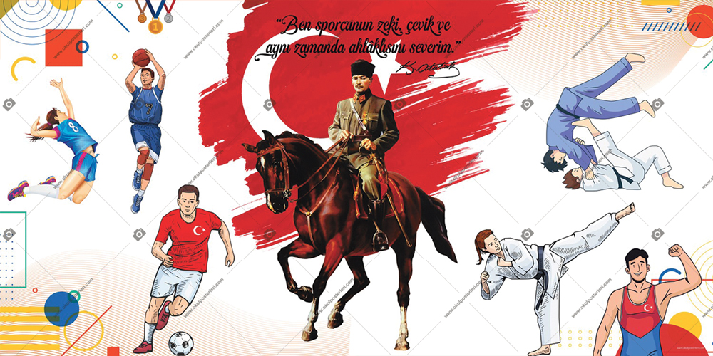 Atatürk ve Spor Okul Posteri 4