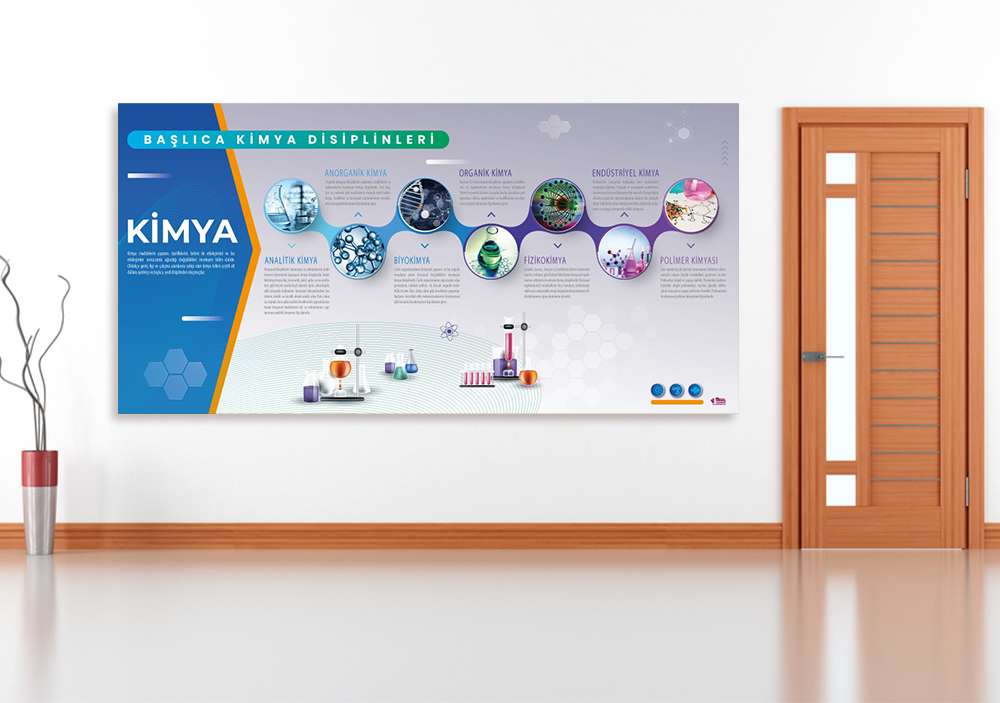 Başlıca Kimya Disiplinleri Okul Posteri
