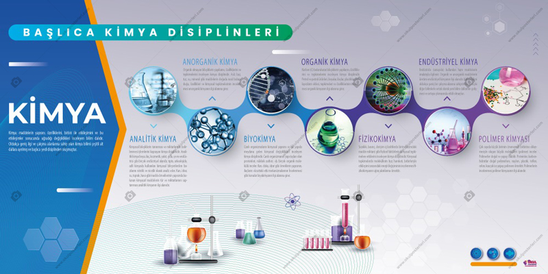 Başlıca Kimya Disiplinleri Okul Posteri