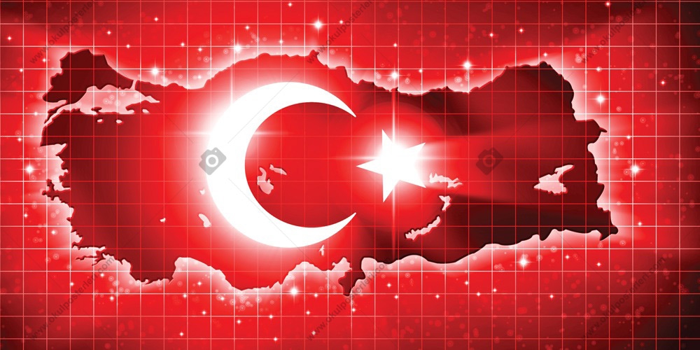 Bayraklı Türkiye Haritası