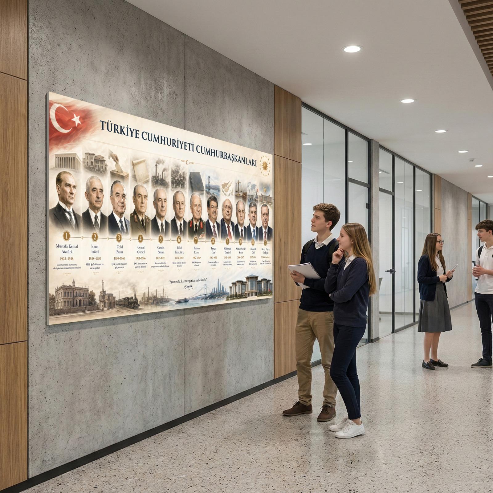 Türkiye Cumhuriyeti Cumhurbaşkanları Kronoloji Posteri