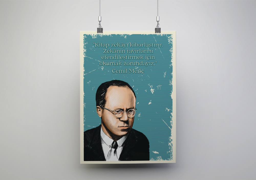 Cemil Meriç Edebiyat Posteri