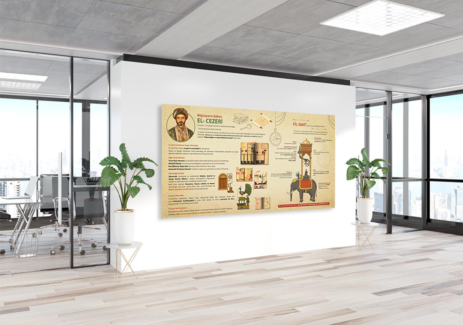 Bilgisayarın Babası El Cezeri Okul Posteri