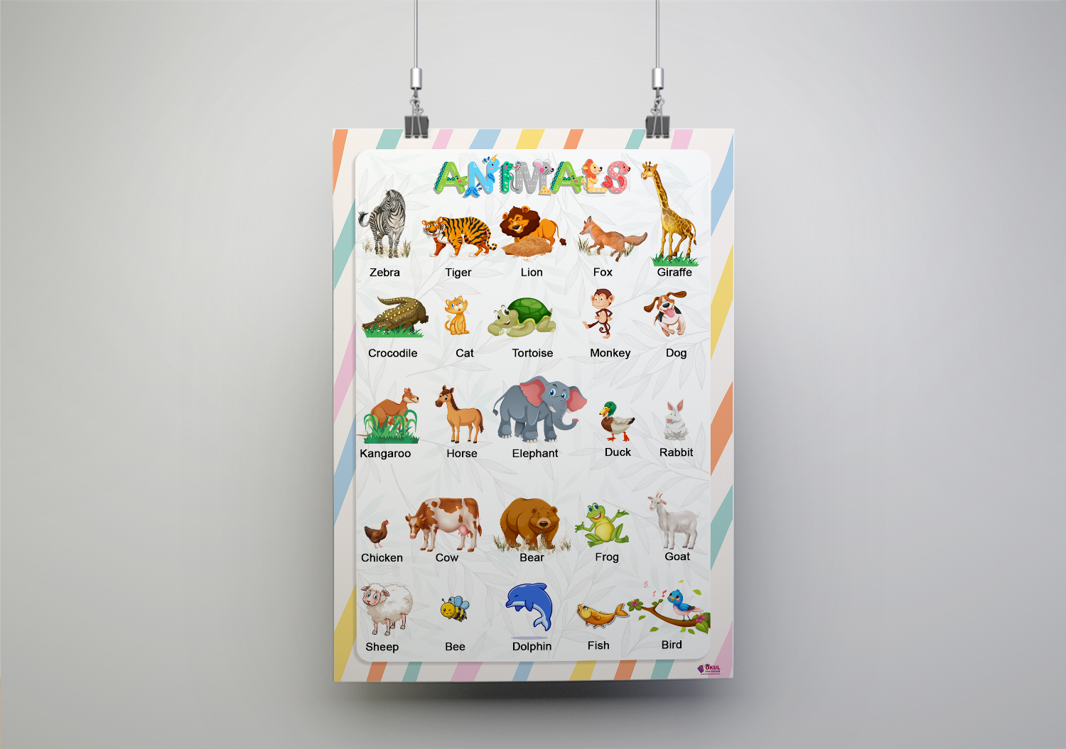 Animals Okul Posteri