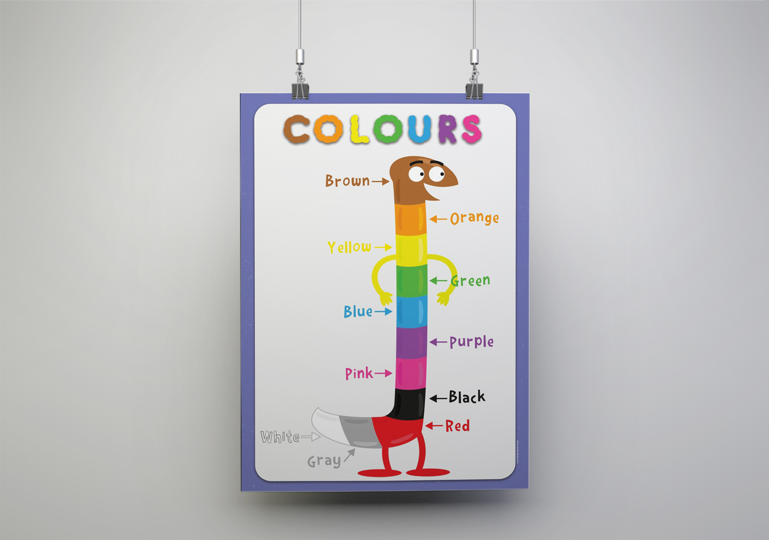 Cute Colours Okul Posteri