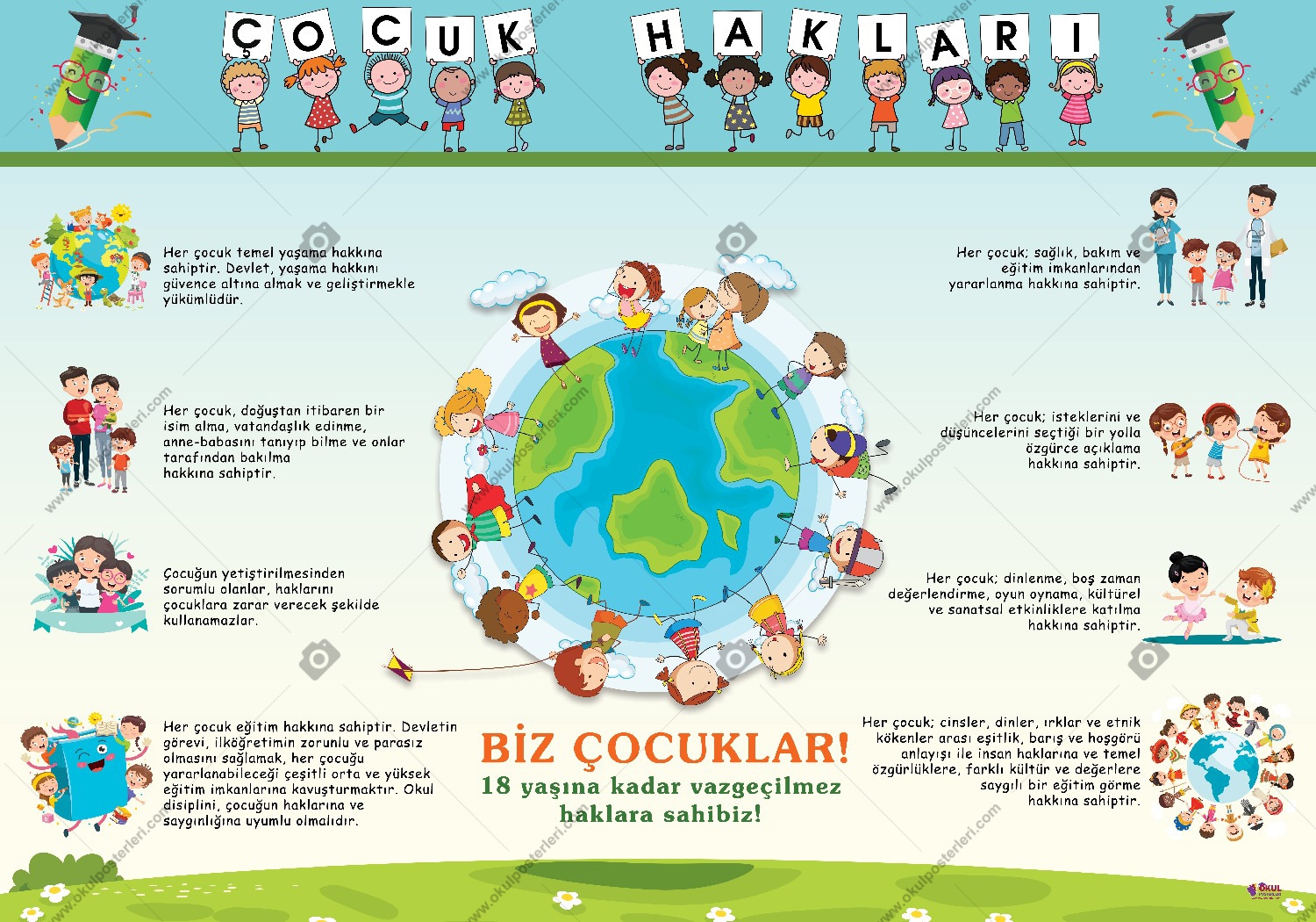Çocuk Hakları Okul Posteri