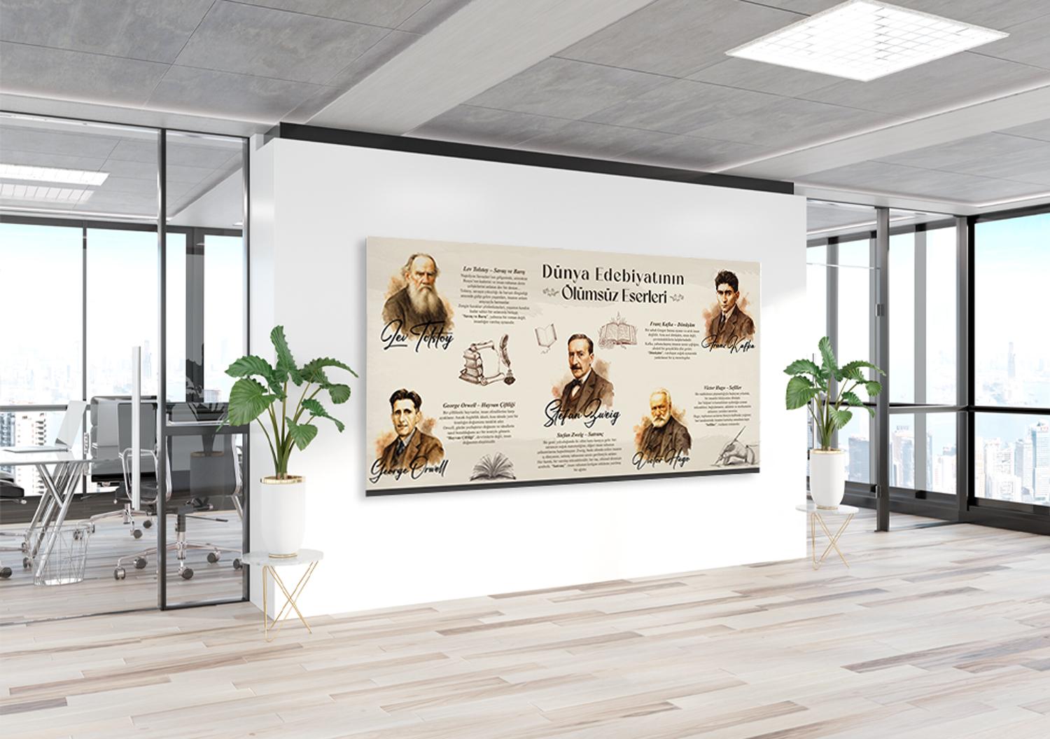 Dünya Edebiyatının Ölümsüz Eserleri Okul Posteri