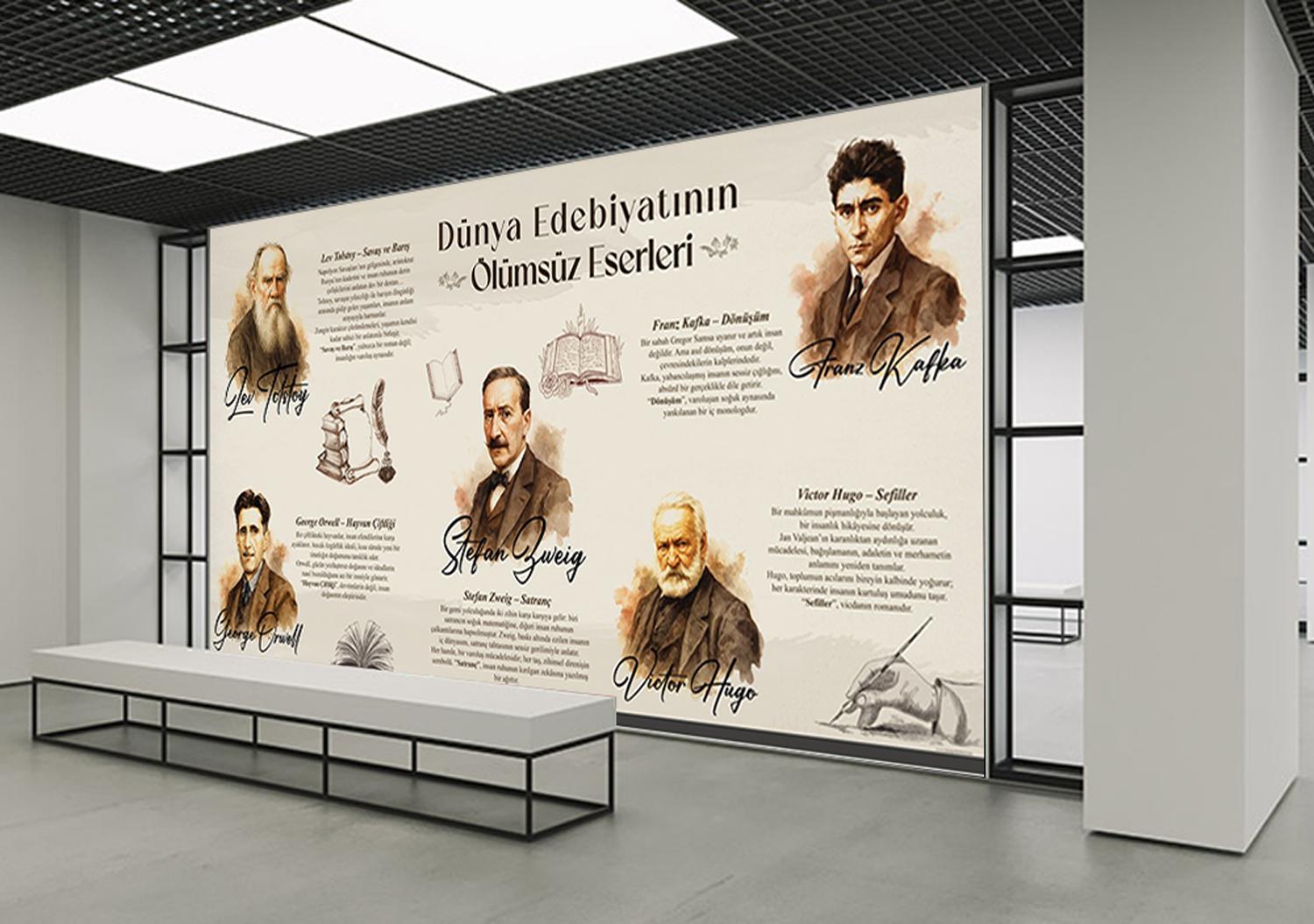 Dünya Edebiyatının Ölümsüz Eserleri Okul Posteri