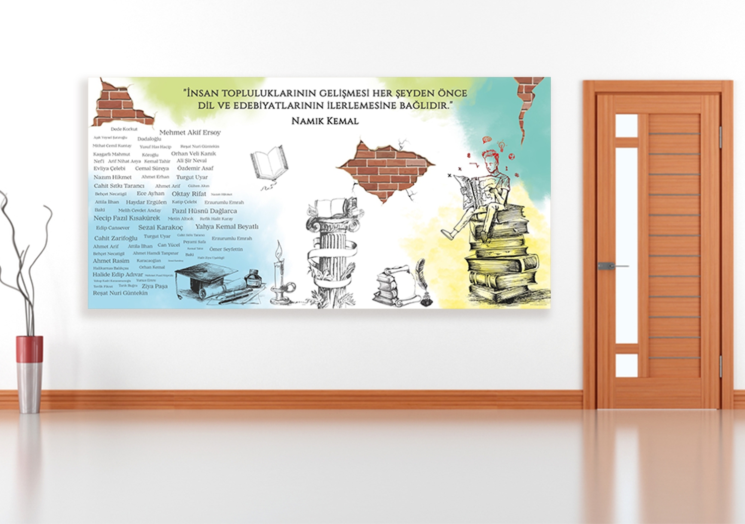 Unutulmaz Edebiyatçılarımız Edebiyat Posteri