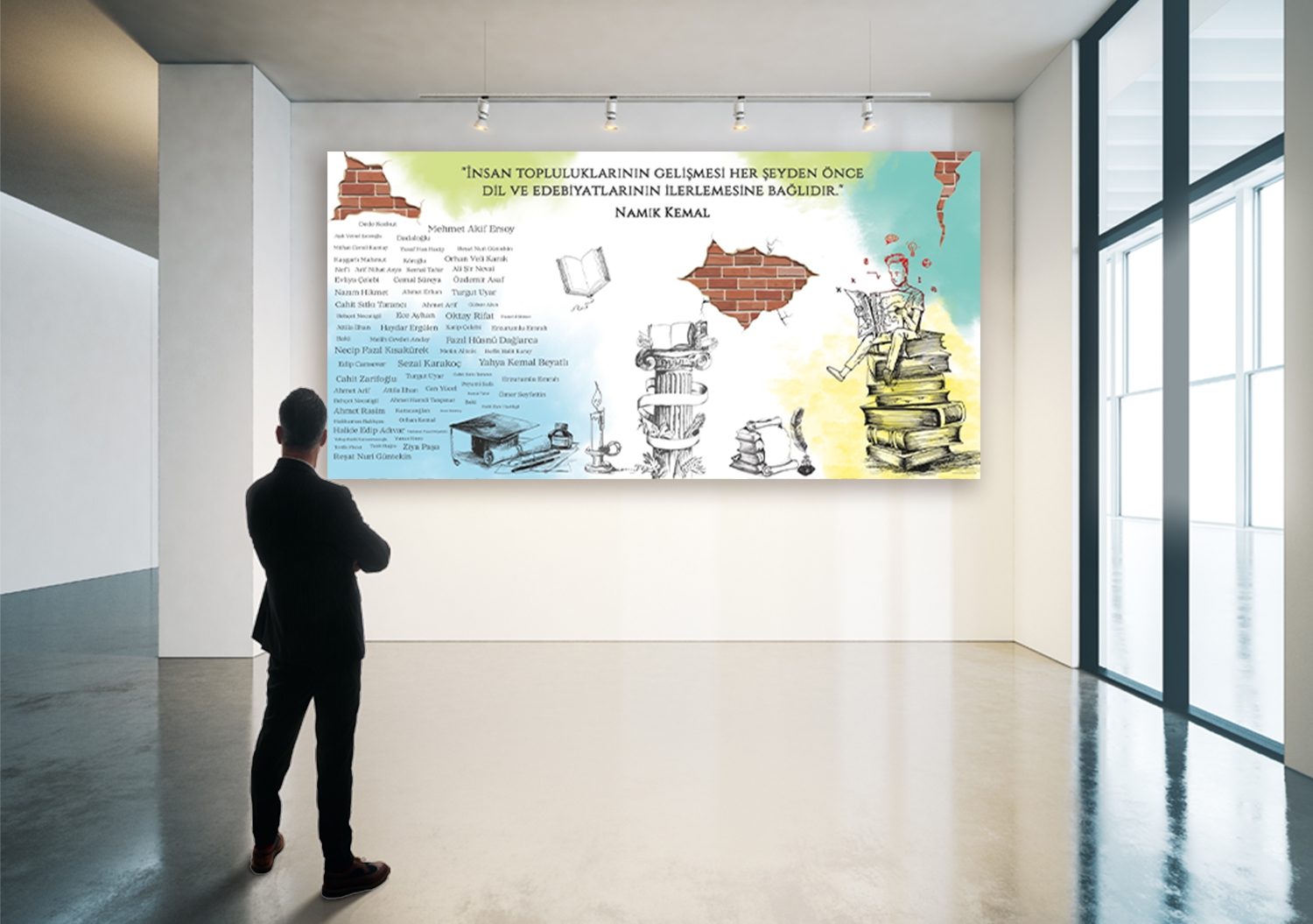 Unutulmaz Edebiyatçılarımız Edebiyat Posteri