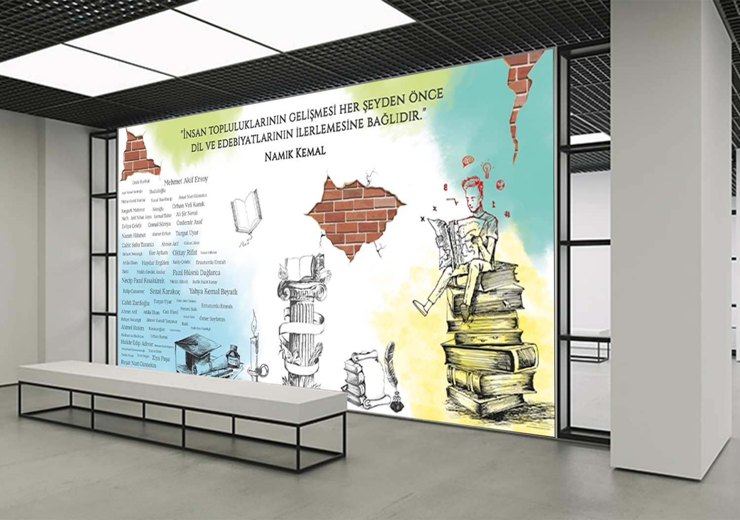 Unutulmaz Edebiyatçılarımız Edebiyat Posteri