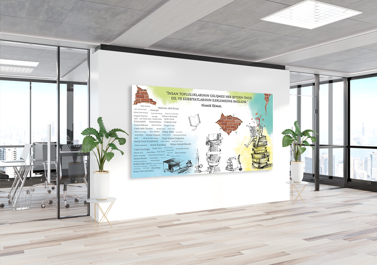 Unutulmaz Edebiyatçılarımız Edebiyat Posteri