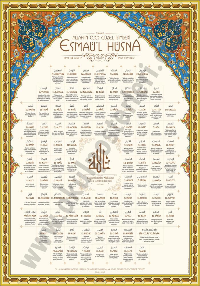  Esma-ül Hüsna Okul Posteri 2