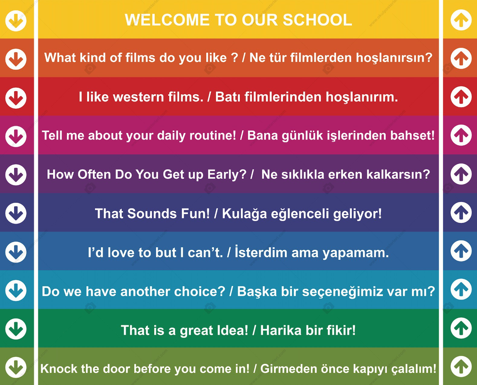 İngilizce Merdiven Yazısı 11