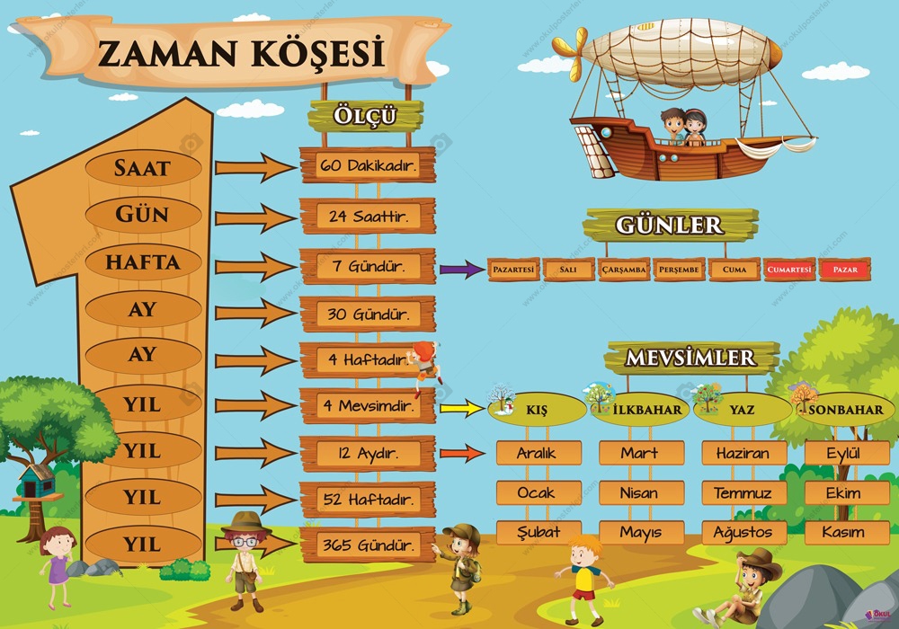 Sınıf Takvimi Okul Posteri