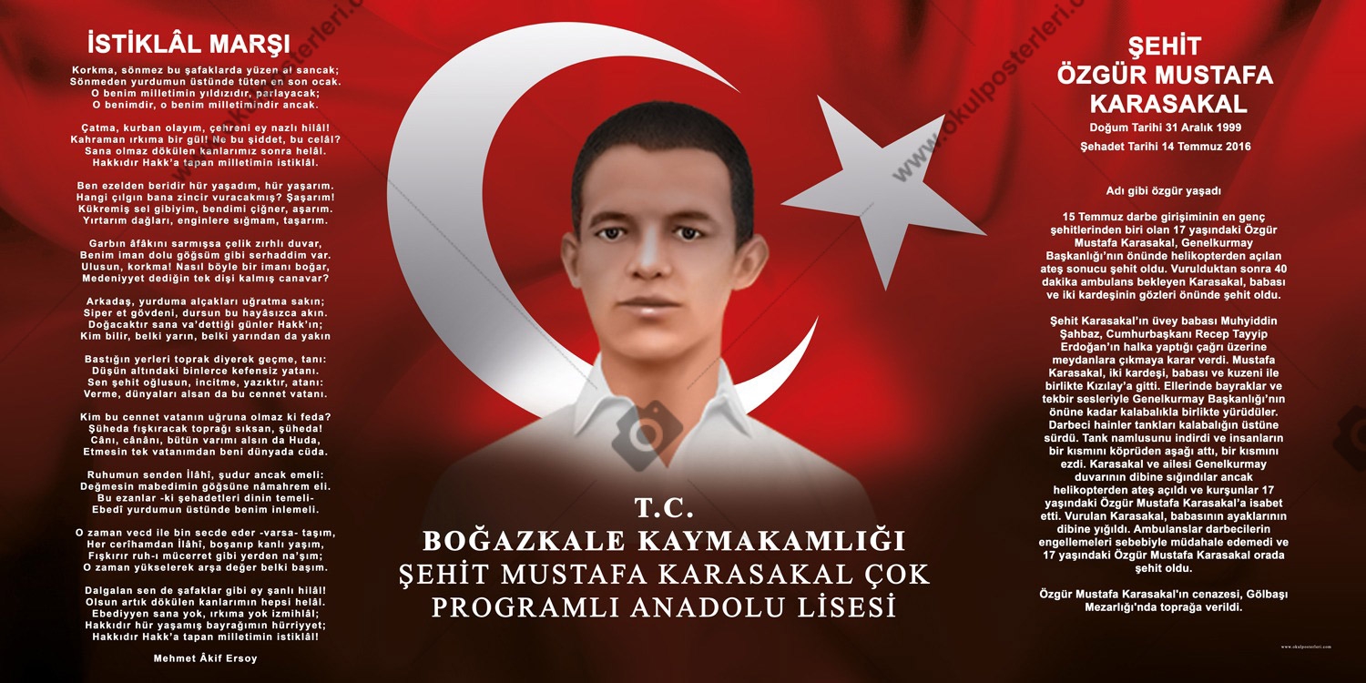 Okul Şehit Köşesi Posteri