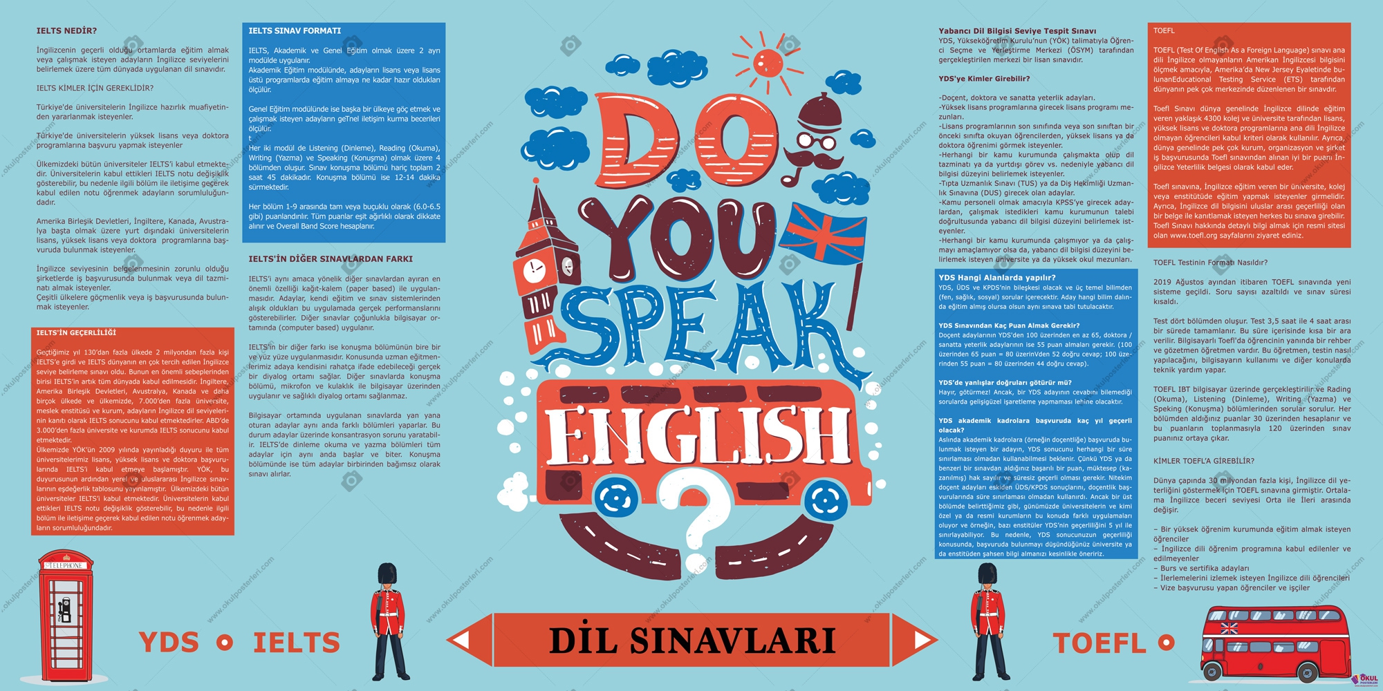 Dil Sınavları Okul Posteri