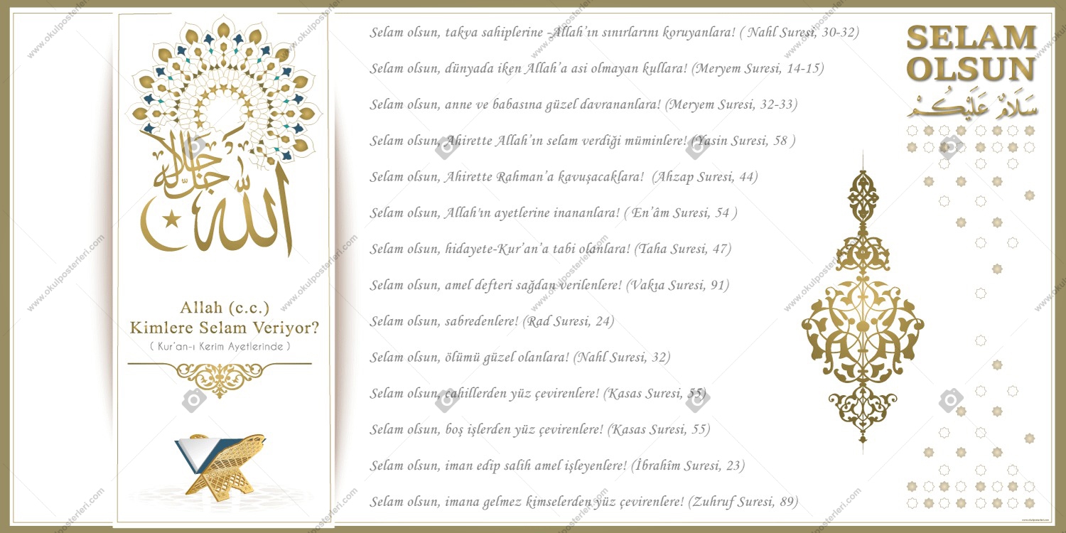 Allah Kimlere Selam Veriyor? Okul Afişi