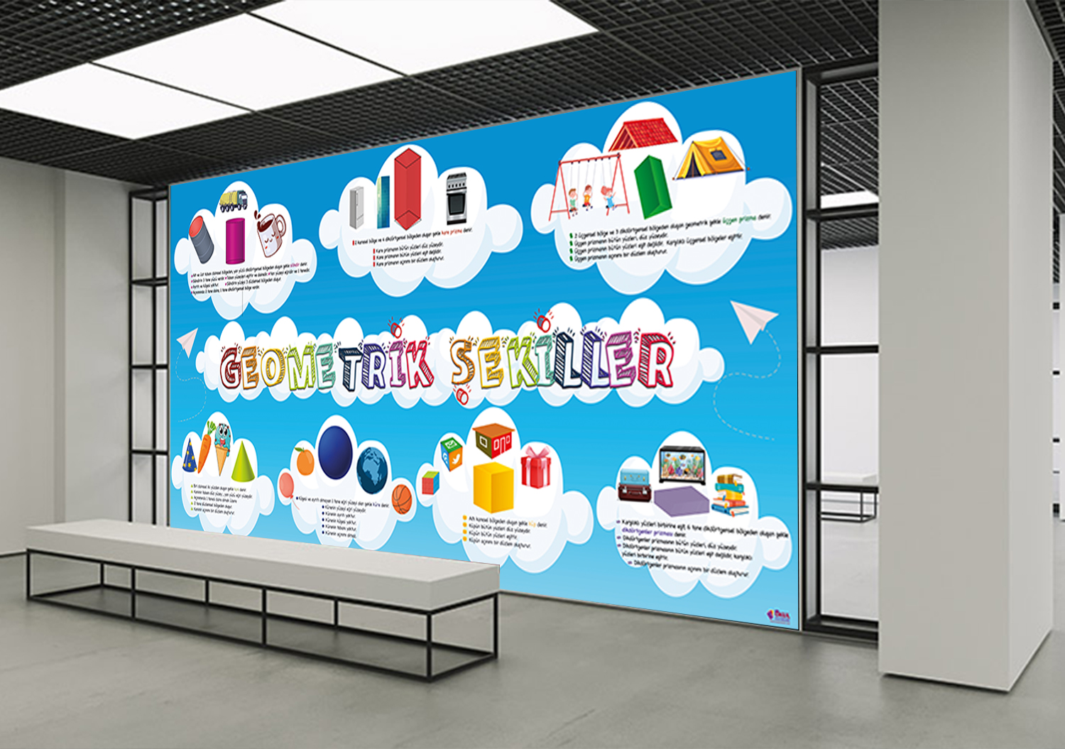 Geometrik Şekiller Matematik Posteri