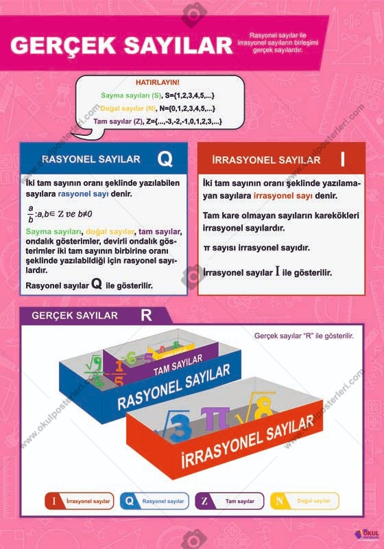 Gerçek Sayılar Matematik Posteri