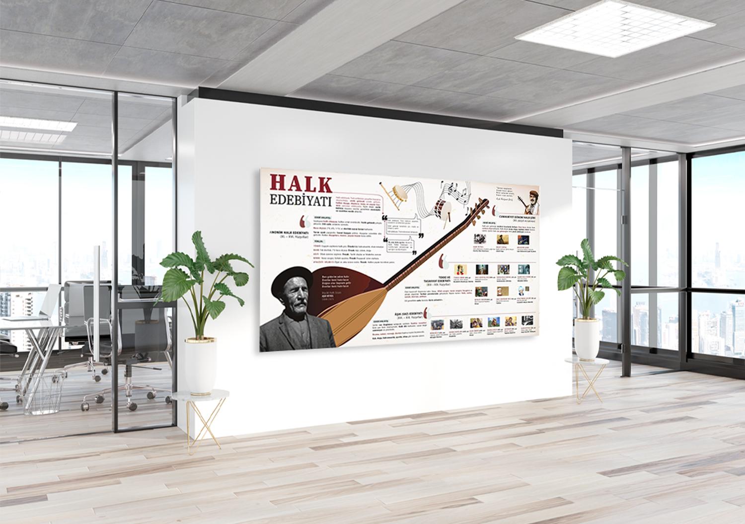 Halk Edebiyatı Edebiyat Posteri