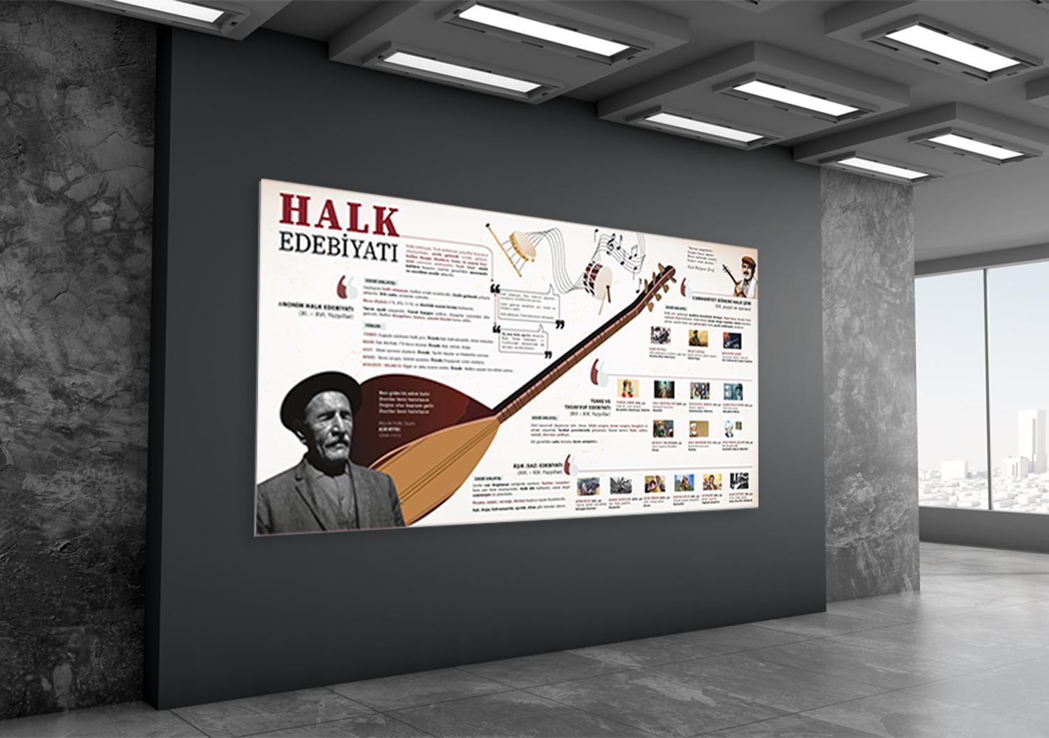 Halk Edebiyatı Edebiyat Posteri