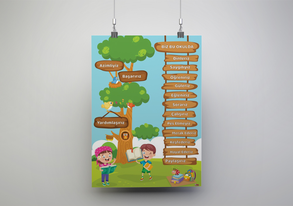 Biz Bu Okulda İlkokul Posteri