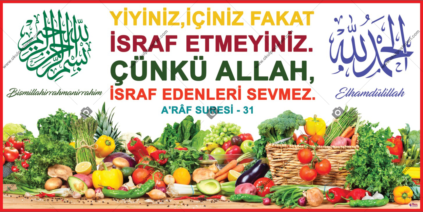 İsraf Eğitim Posteri