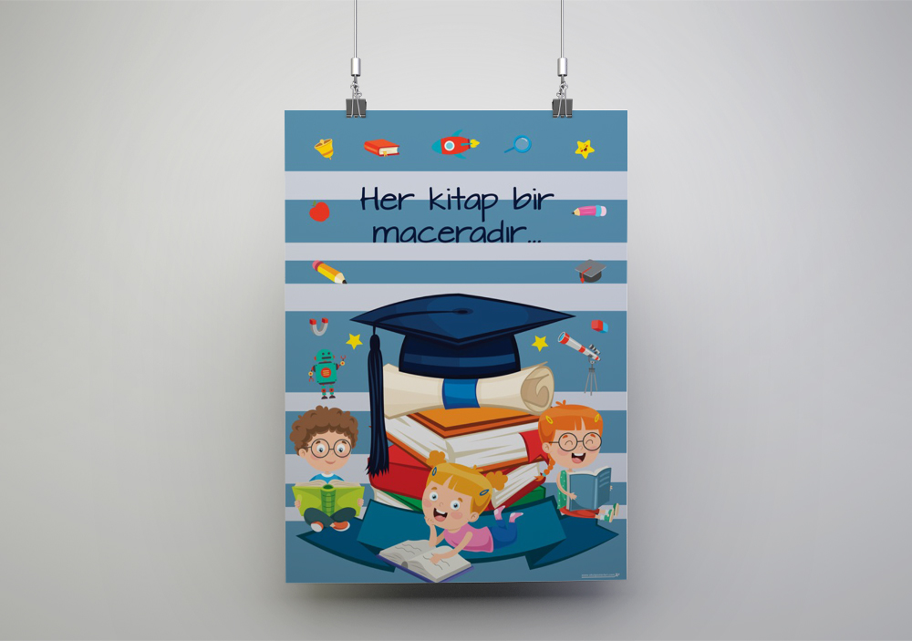Kitap Okuma Okul Posteri 27