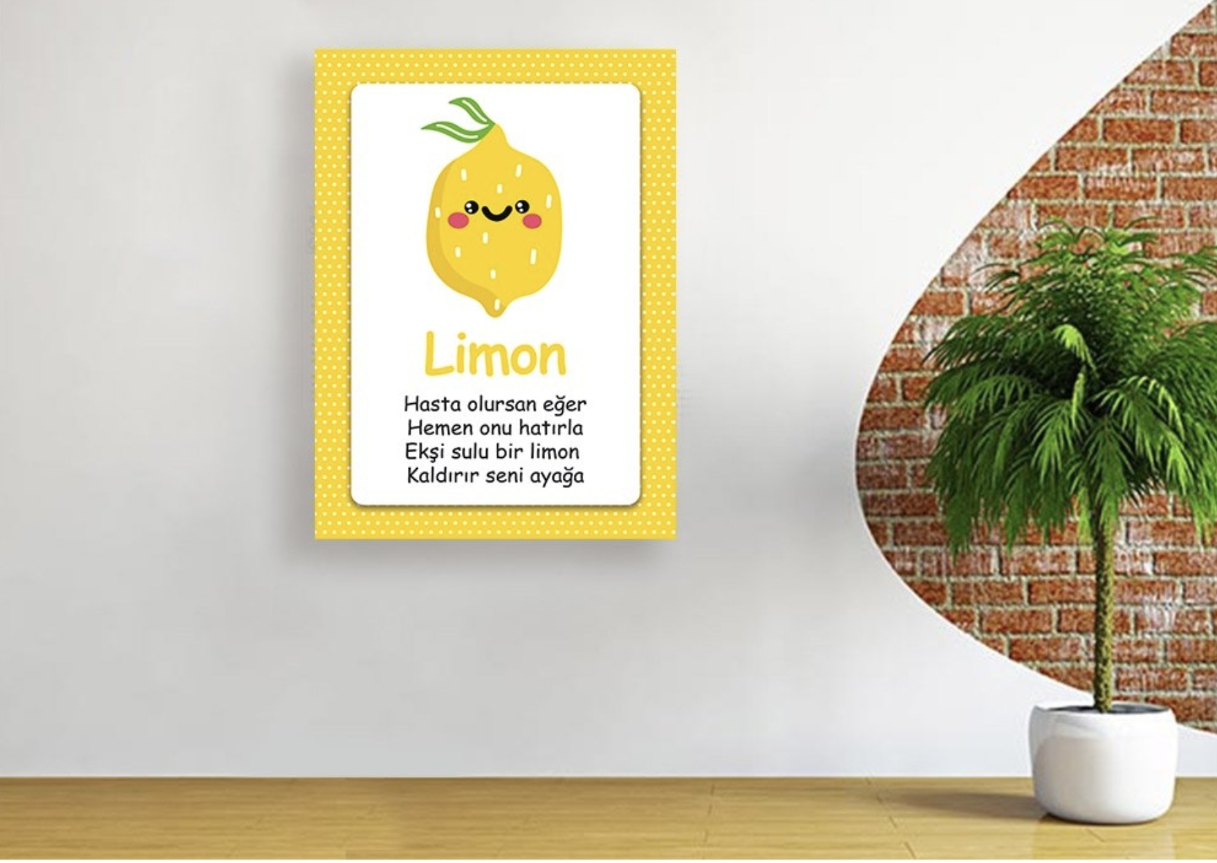 Sevimli Limon Okul Afişi